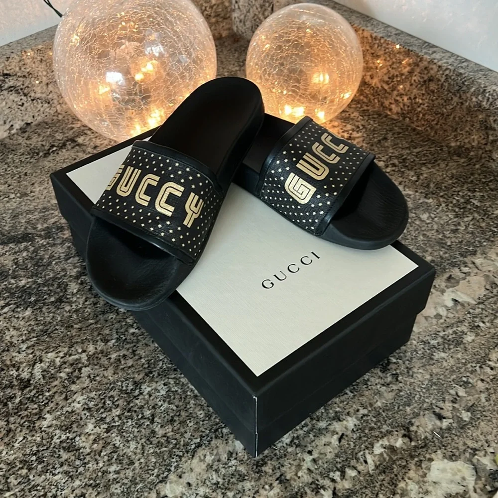 Gucci “Guccy” Sega Stars Slides - Picture 11 of 11